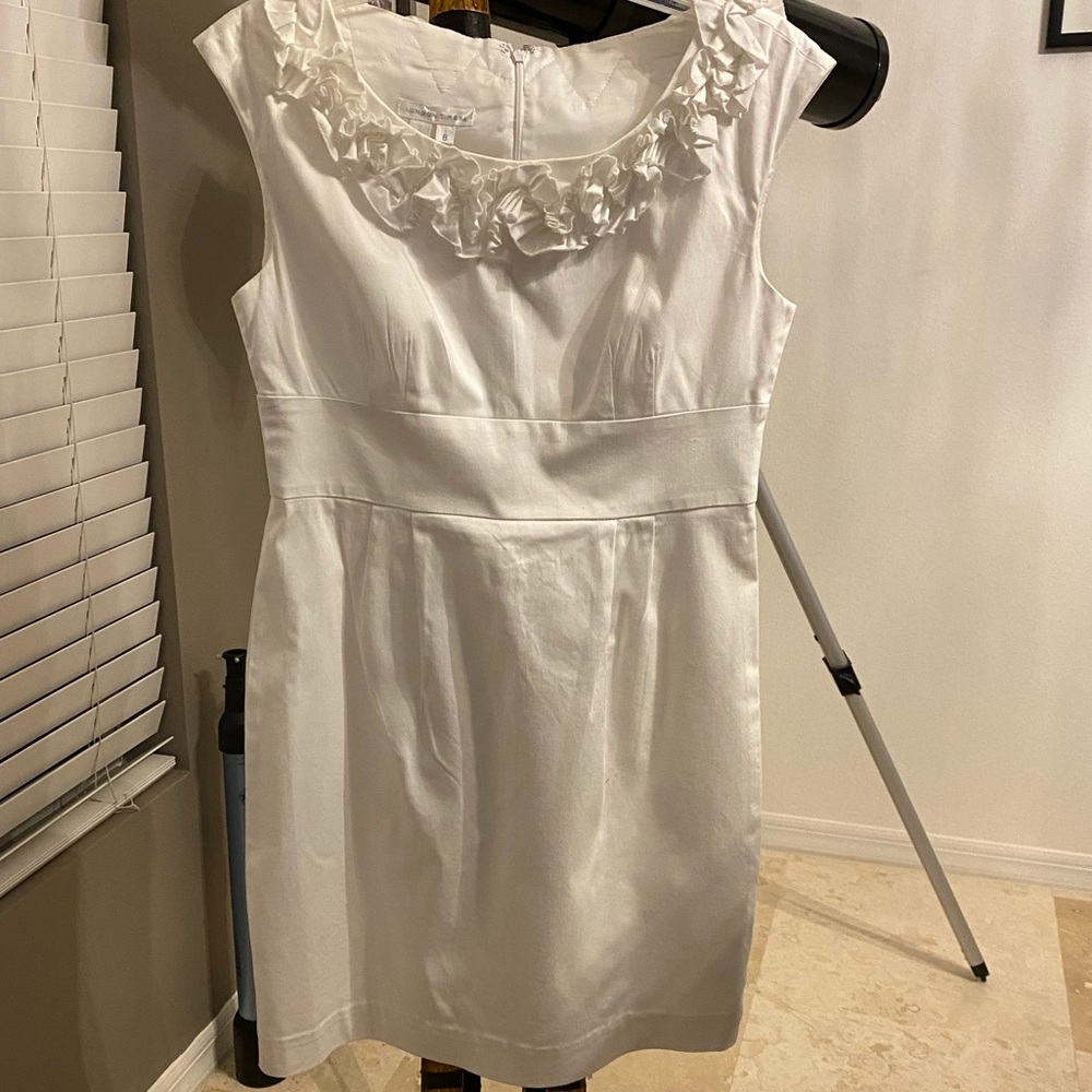 London Times woman white dress